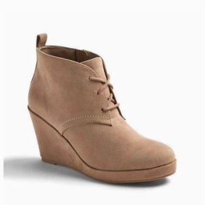 Dolce Vita Taupe Wedge Boots